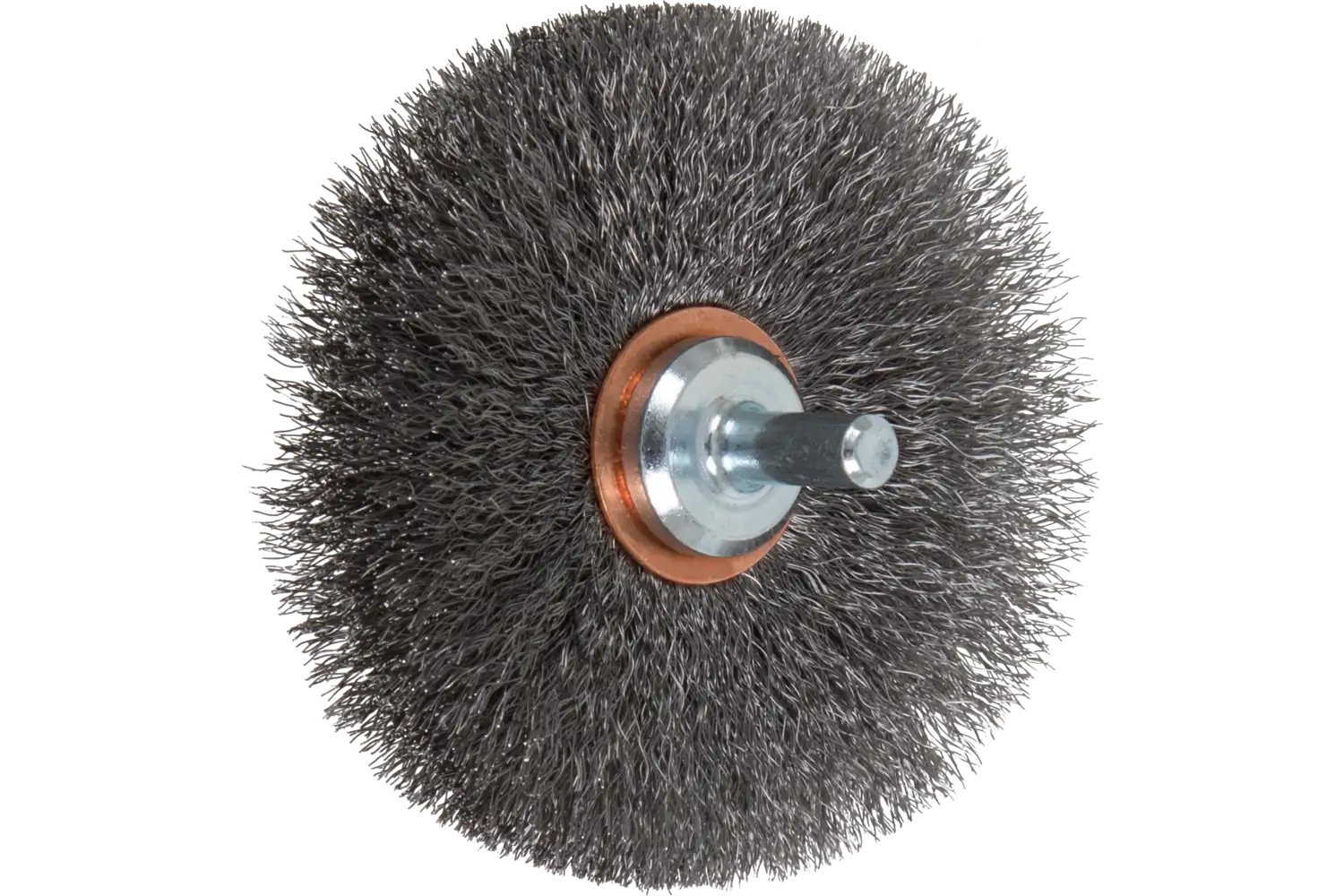 Picture of Pferd Crimped Wire Wheel Brush 3" Dia. .006 Carbon Steel 1/4" Shank